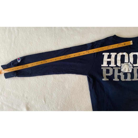 Hood College Youth Medium 8 Blue Champion Long Sleeve T-Shirt Pride Maryland - Picture 7 of 9